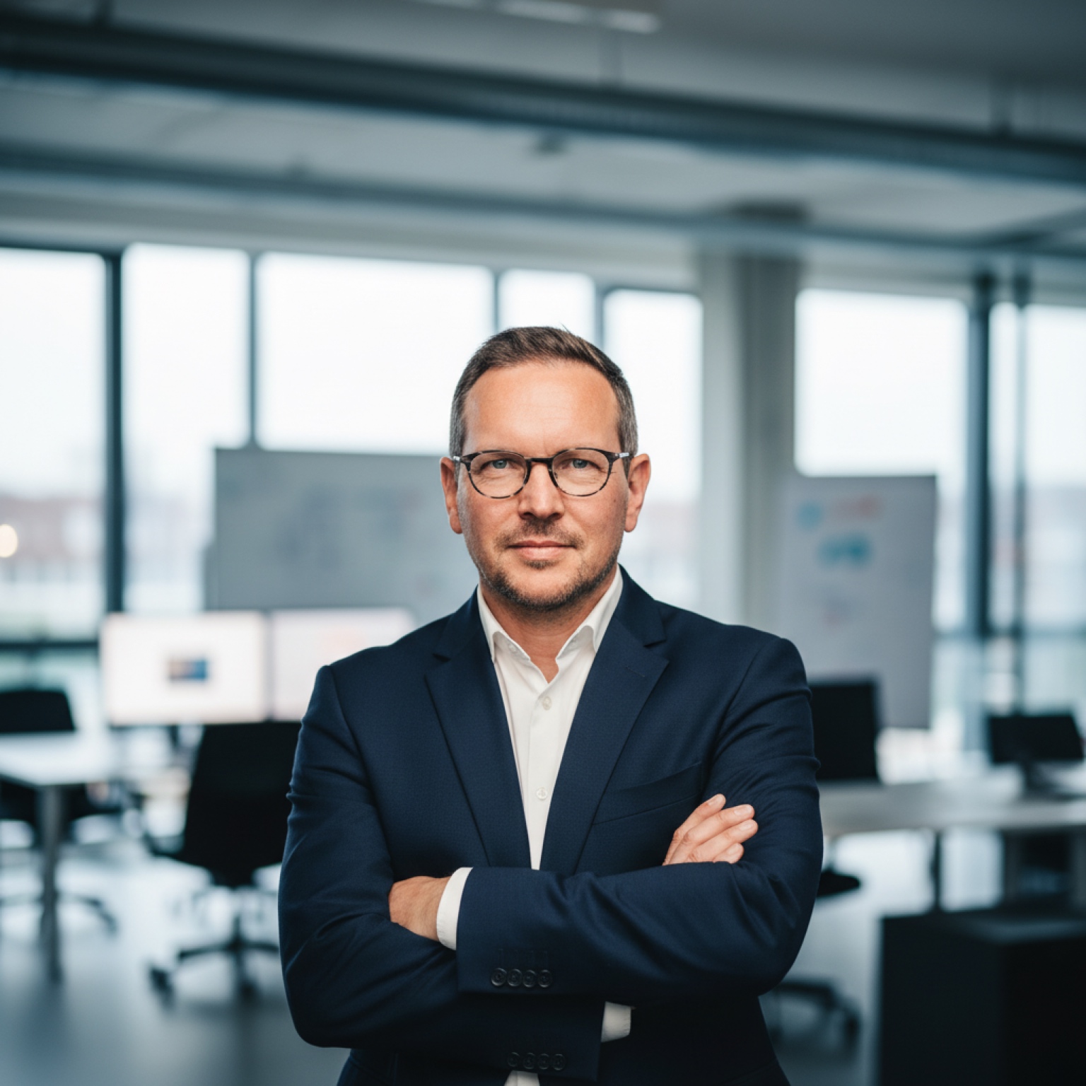 Max Brandt in an industrial office setting